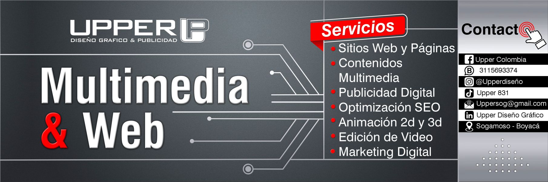 Banner servicios de Multimedia y Web